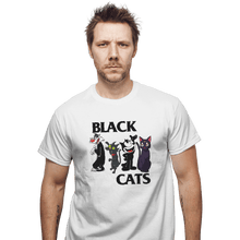 Load image into Gallery viewer, Shirts T-Shirts, Unisex / Small / White Black Cats Flag
