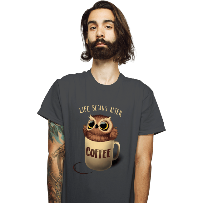 Shirts T-Shirts, Unisex / Small / Charcoal Night Owl