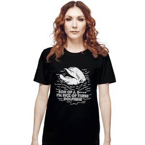Shirts T-Shirts, Unisex / Small / Black Dolphins