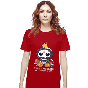 Secret_Shirts T-Shirts, Unisex / Small / Red Christmas Reaper