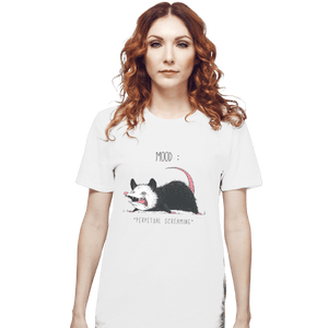 Shirts T-Shirts, Unisex / Small / White Mood Possum
