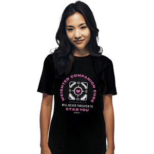 Shirts T-Shirts, Unisex / Small / Black Companion Cube Emblem