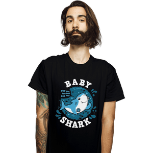 Shirts T-Shirts, Unisex / Small / Black Cute Baby Shark