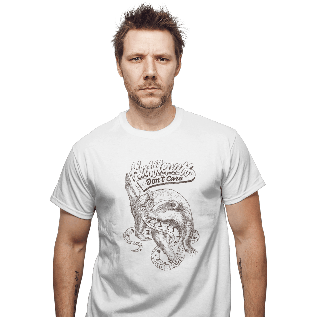 Shirts T-Shirts, Unisex / Small / White Hufflepuff Don't Care