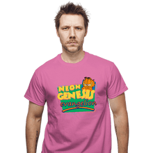 Load image into Gallery viewer, Shirts T-Shirts, Unisex / Small / Azalea Neon Garfield Evangelion Pink
