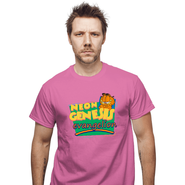 Shirts T-Shirts, Unisex / Small / Azalea Neon Garfield Evangelion Pink