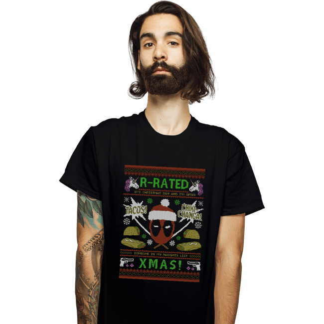 Shirts T-Shirts, Unisex / Small / Black Rated R Christmas