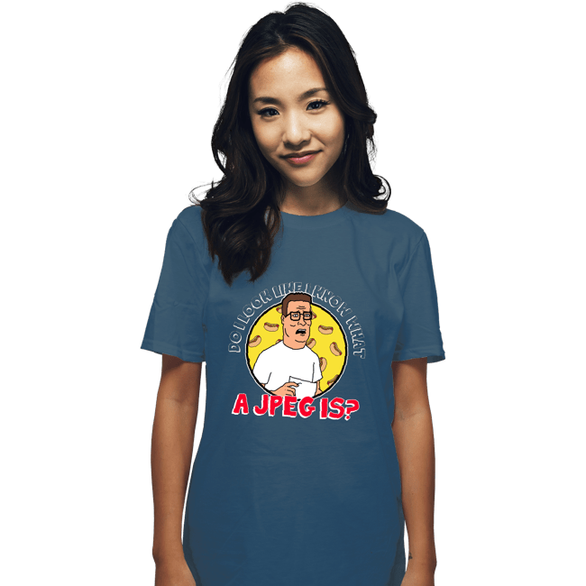 Daily_Deal_Shirts T-Shirts, Unisex / Small / Indigo Blue JPEG Hank