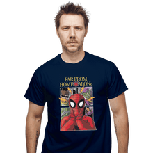 Load image into Gallery viewer, Shirts T-Shirts, Unisex / Small / Navy Far From Home Alone
