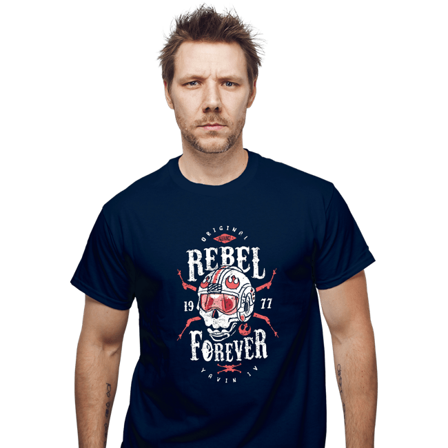 Shirts T-Shirts, Unisex / Small / Navy Rebel Forever