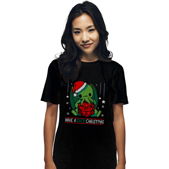 Shirts T-Shirts, Unisex / Small / Black Have A Dice Christmas