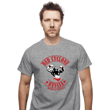 Load image into Gallery viewer, Shirts T-Shirts, Unisex / Small / Sports Grey Red Cyclone Muscle Beach
