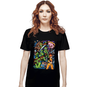 Daily_Deal_Shirts T-Shirts, Unisex / Small / Black TMNT Pilgrim