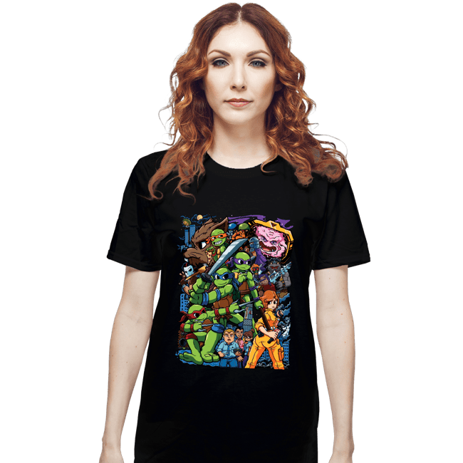 Daily_Deal_Shirts T-Shirts, Unisex / Small / Black TMNT Pilgrim