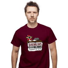 Load image into Gallery viewer, Shirts T-Shirts, Unisex / Small / Maroon Gremlins Is A Christmas Movie
