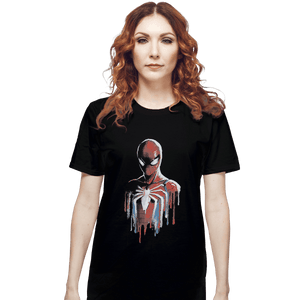 Shirts T-Shirts, Unisex / Small / Black Watercolor Spider