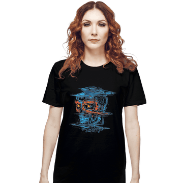 Shirts T-Shirts, Unisex / Small / Black Glitchy Future