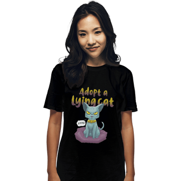 Shirts T-Shirts, Unisex / Small / Black Adopt A Lying Cat