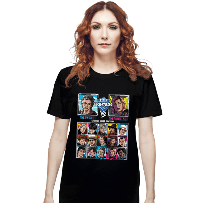 Daily_Deal_Shirts T-Shirts, Unisex / Small / Black Time Fighters 12th vs 13th