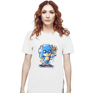 Shirts T-Shirts, Unisex / Small / White Little Baby Hedgehog