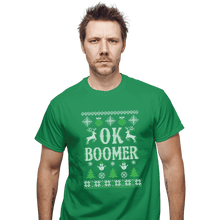 Load image into Gallery viewer, Shirts T-Shirts, Unisex / Small / Irish Green OK Zoomer Ugly Christmas Sweater
