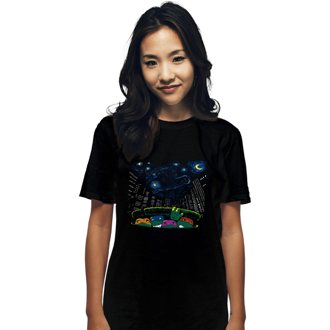 Daily_Deal_Shirts T-Shirts, Unisex / Small / Black Starry City Night