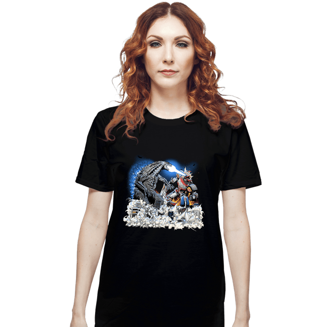 Daily_Deal_Shirts T-Shirts, Unisex / Small / Black Godzilla VS Megazord