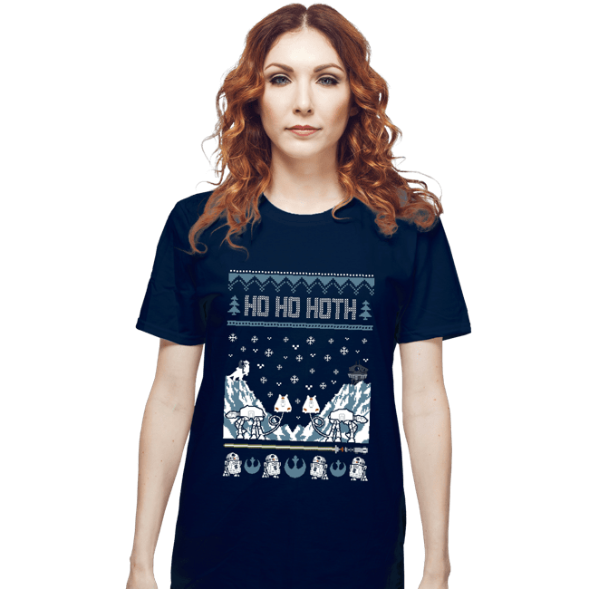 Shirts T-Shirts, Unisex / Small / Navy Ho Ho Hoth