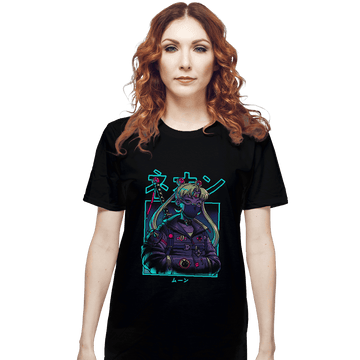 Shirts T-Shirts, Unisex / Small / Black Neon Moon