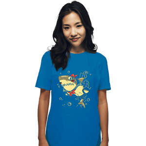 Shirts T-Shirts, Unisex / Small / Sapphire Tsundere Shark