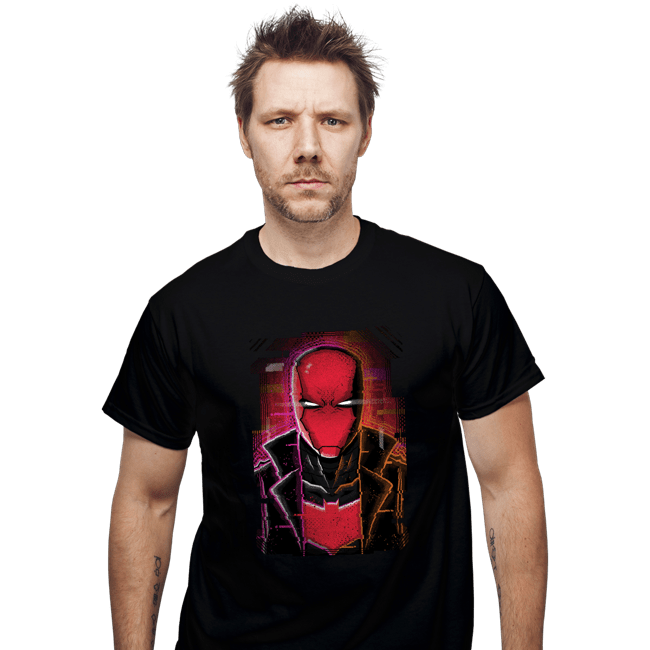 Daily_Deal_Shirts T-Shirts, Unisex / Small / Black Glitch Red Hood