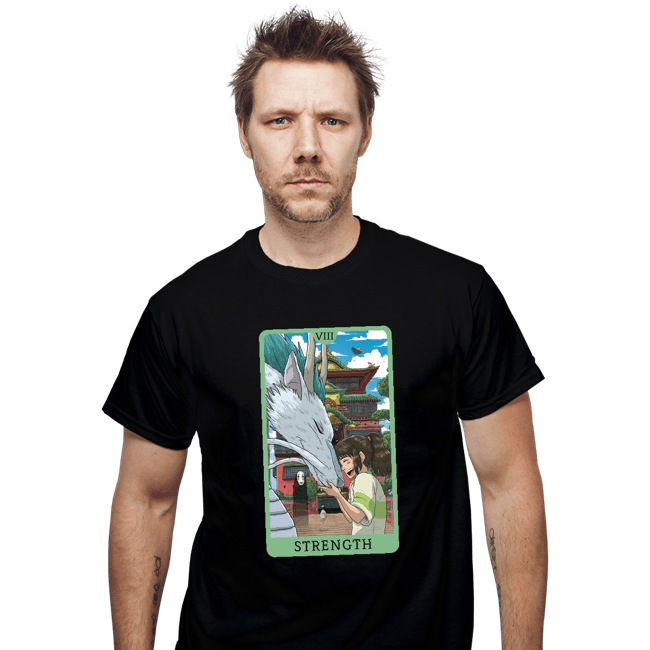 Daily_Deal_Shirts T-Shirts, Unisex / Small / Black Tarot Ghibli Strength
