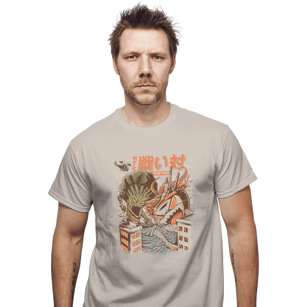 Shirts T-Shirts, Unisex / Small / Sand Kaiju Food Fight