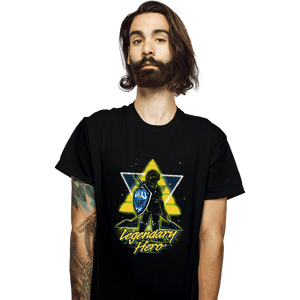 Shirts T-Shirts, Unisex / Small / Black Retro Legendary Hero