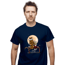 Load image into Gallery viewer, Daily_Deal_Shirts T-Shirts, Unisex / Small / Navy Calvin Friends
