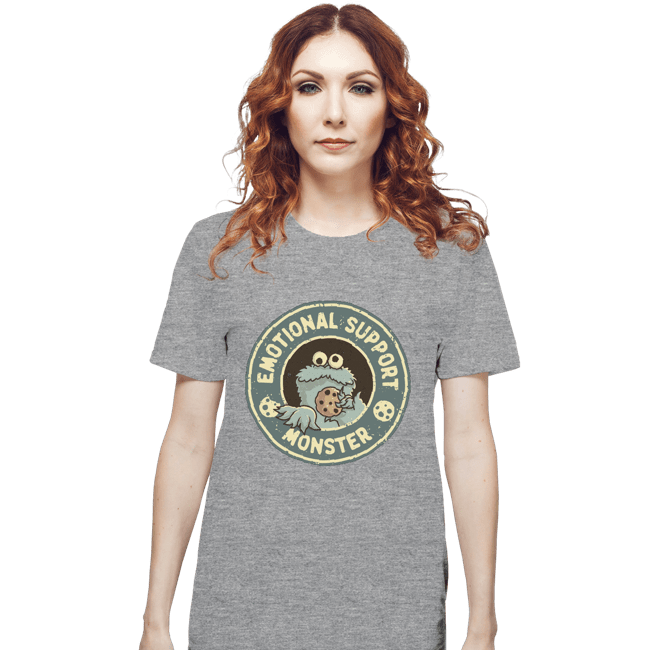 Daily_Deal_Shirts T-Shirts, Unisex / Small / Sports Grey Emotional Support Monster