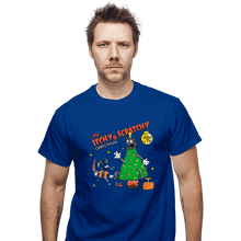 Load image into Gallery viewer, Daily_Deal_Shirts T-Shirts, Unisex / Small / Royal Blue Itchy &amp; Scratchy Christmas

