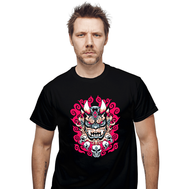 Shirts T-Shirts, Unisex / Small / Black Oni Mask