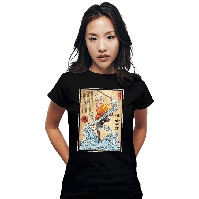 Daily_Deal_Shirts Fitted Shirts, Woman / Small / Black Air Nomad Master Woodblock