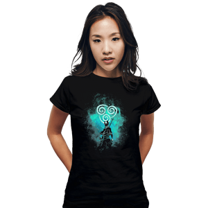 Shirts Fitted Shirts, Woman / Small / Black Aang Art