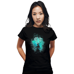 Shirts Fitted Shirts, Woman / Small / Black Aang Art