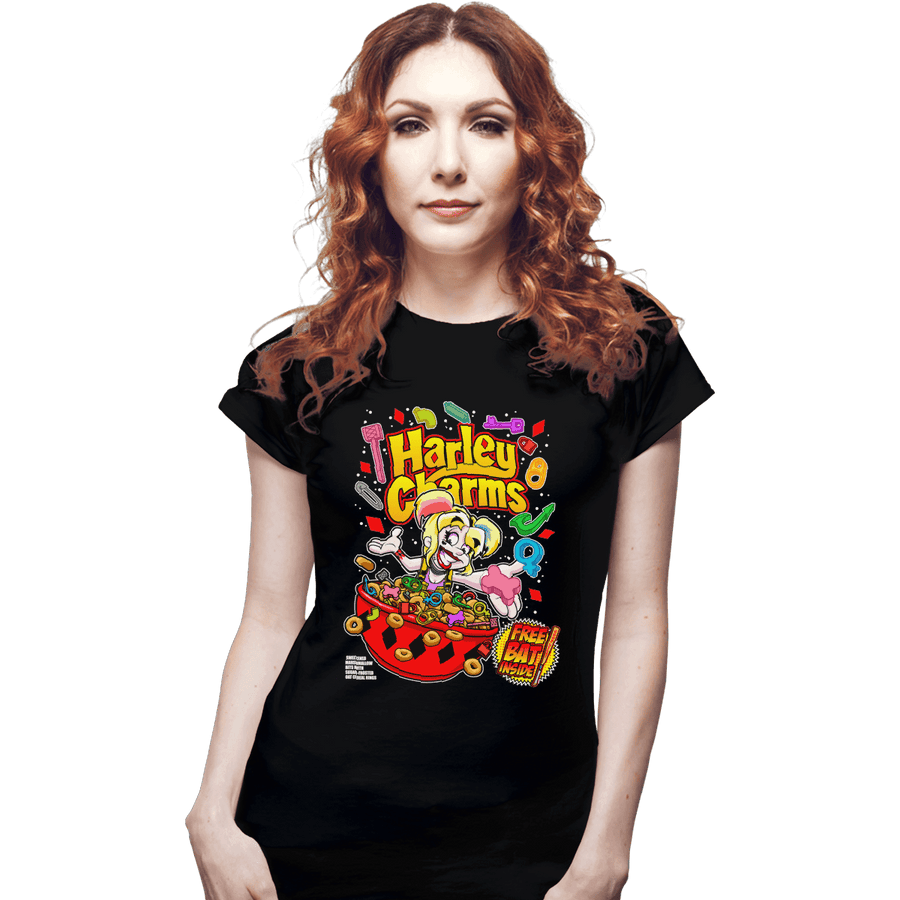 Shirts Fitted Shirts, Woman / Small / Black Harley Charms