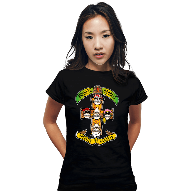 Secret_Shirts Fitted Shirts, Woman / Small / Black Appetite For Bananas
