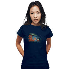 Load image into Gallery viewer, Shirts Fitted Shirts, Woman / Small / Navy Stay Close To Me
