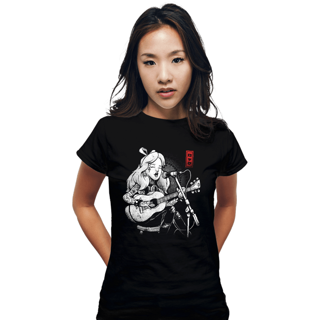 Daily_Deal_Shirts Fitted Shirts, Woman / Small / Black Wonderland Song