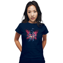 Load image into Gallery viewer, Shirts Fitted Shirts, Woman / Small / Navy Mental Butterfly
