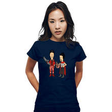 Load image into Gallery viewer, Daily_Deal_Shirts Fitted Shirts, Woman / Small / Navy Cyberpunk Is Cool
