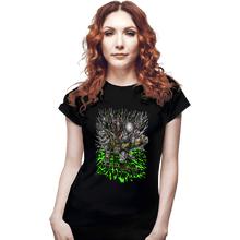 Load image into Gallery viewer, Daily_Deal_Shirts Fitted Shirts, Woman / Small / Black Wolf Knight
