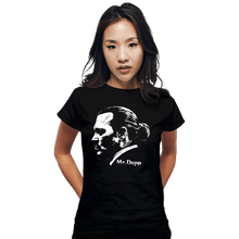 Load image into Gallery viewer, Daily_Deal_Shirts Fitted Shirts, Woman / Small / Black Mr. Depp
