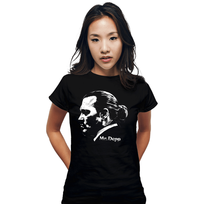 Daily_Deal_Shirts Fitted Shirts, Woman / Small / Black Mr. Depp
